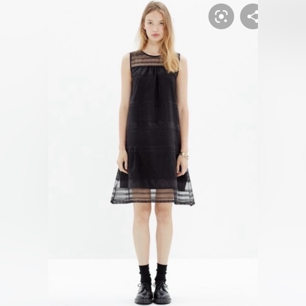 Madewell Dusksheer Shift A Line Black Dress Size 8